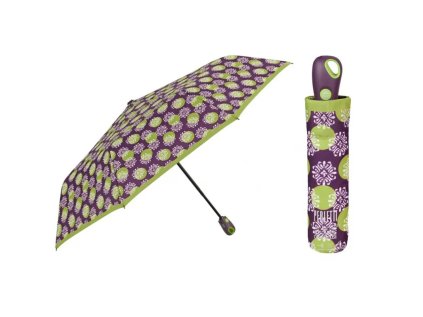 perletti damsky plnoautomaticky dazdnik technology fiori zelena 21723