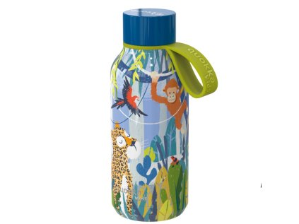 quokka kids solid nerezova flasa termoska s putkom jungle 330ml 40145