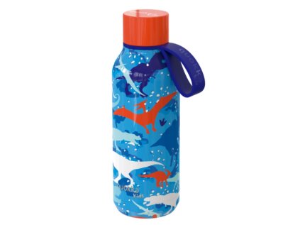 quokka kids solid nerezova flasa termoska s putkom dinosaur 330ml 40141