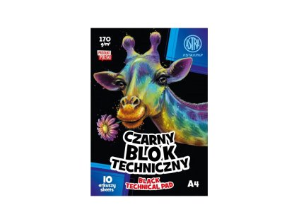 blok ciernych papierov a4 astrapap 10 listov 170g m2 106022005