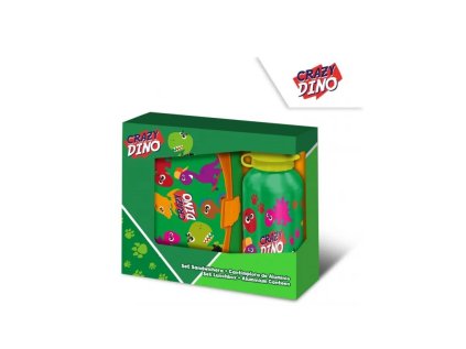 suprava na desiatu box flasa crazy dino kl10834
