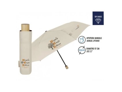 perletti green damsky skladaci dazdnik beige 19117