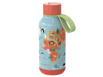 quokka kids solid nerezova flasa termoska s putkom map of life 330ml 40146
