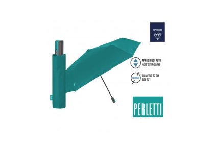 plnoautomaticky skladaci dazdnik perletti promozionali zeleny 96026 03