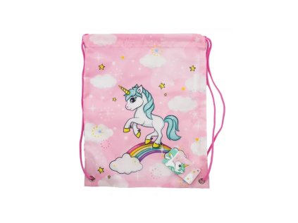 zatahovacie vrecusko unicorn pink 25x30cm 29054