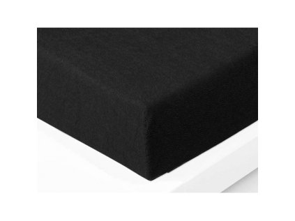 carbotex postelne prestieradlo plachta frote cierna 180 200cmmmt34