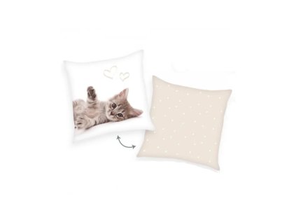 herding obojstranny dekoracny vankusik 40 40cm maciatko