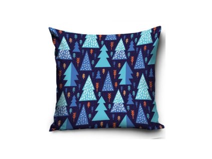 vianocna obliecka na vankusik blue 40 40cm pd221230