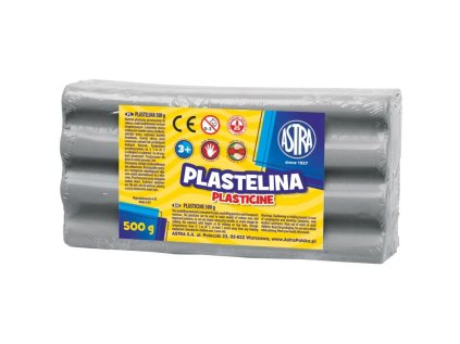 jednofarebna plastelina astra 500g siva 303117012