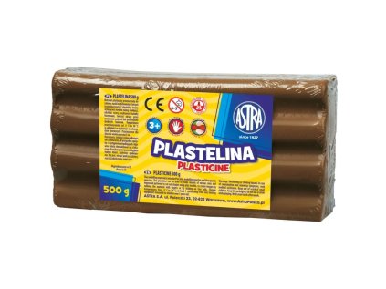 jednofarebna plastelina astra 500g hneda 303117011