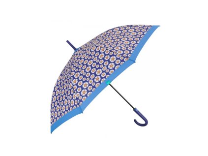 perletti time damsky palicovy dazdnik modry lem 26242