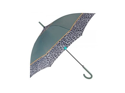 perletti time damsky palicovy dazdnik bordo leopardo zeleny 26255