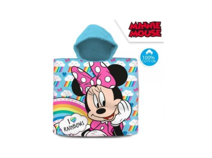 bavlnene ponco 60 120cm minnie mouse mn 242p