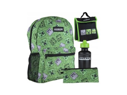 4 dielna suprava minecraft sportovy batoh peracnik flasa box na desiatu 512020001