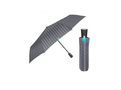 perletti time pansky plnoautomaticky skladaci dazdnik gessato sedy 26347