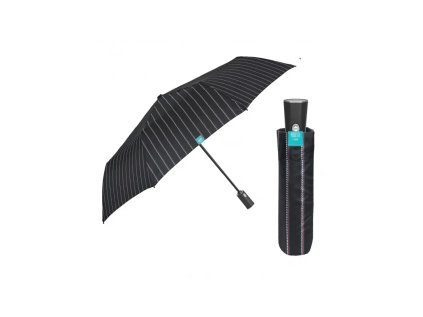 perletti time pansky plnoautomaticky skladaci dazdnik gessato cierny 26347