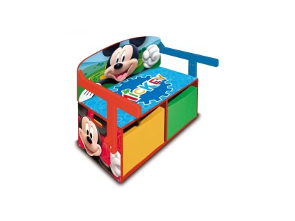 detsky dreveny nabytok 3v1 mickey mouse lavicka box na hracky stolik wd14006