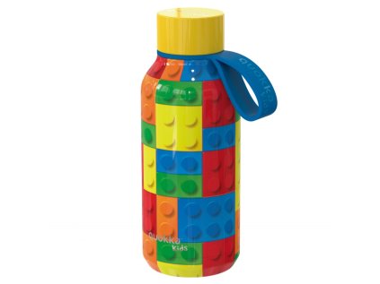 quokka kids solid nerezova flasa termoska s putkom color bricks 330ml 40143