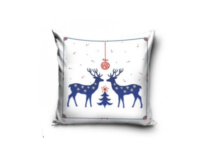 vianocna obliecka na vankusik blue deer 40 40cm pnl231232