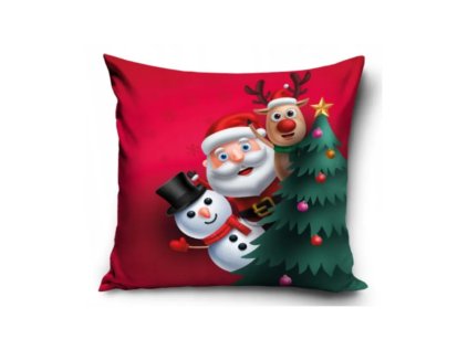 vianocna obliecka na vankusik mikulas 40 40cm pnl237028