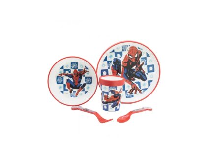 detsky plastovy riad spiderman tanier miska pohar pribor 74785