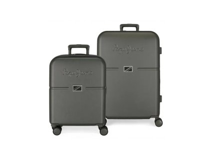 sada luxusnych abs cestovnych kufrov 70cm 55cm pepe jeans accent antracita 7699531
