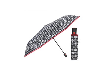 damsky skladaci dazdnik perletti time bianco e nero 26369