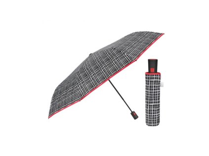 damsky skladaci dazdnik perletti time bianco e nero 26369