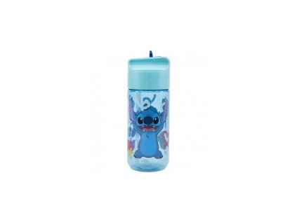 plastova flasa lilo stitch s vysuvnou slamkou tritan 430 ml bpa free 75036