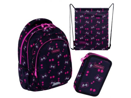 vyhodny set pre skolacku cats eyes ergonomicky batoh peracnik vrecusko