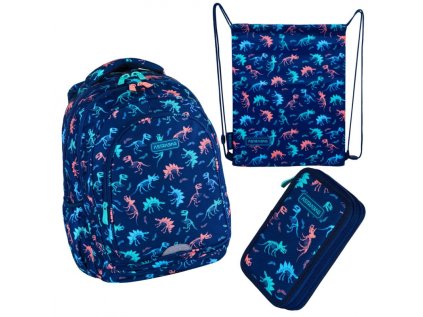 vyhodny set pre skolaka dinosaur ergonomicky batoh peracnik vrecusko