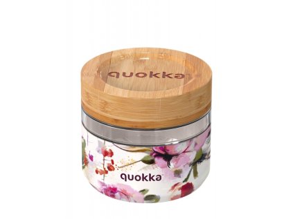 quokka deli sklenena nadoba na jedlo dark flowers 500ml 40121