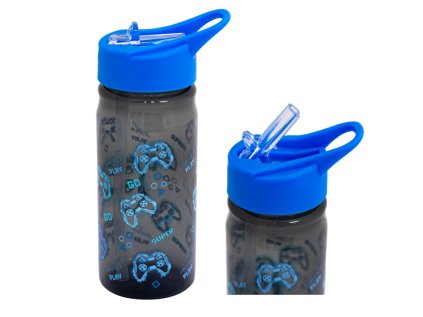 plastova flasa s vysuvnou slamkou aquapure go playing 450ml 511025005