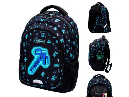 skolsky batoh astrabag dark pixel ab300 502025015