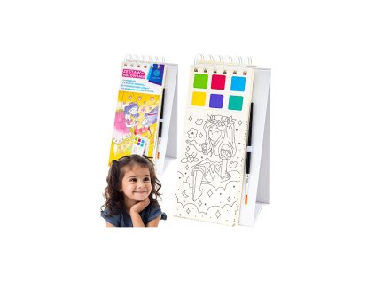 vodova omalovanka astrafun 20 listov stetec a akvarelove farby mix motivov 320024071