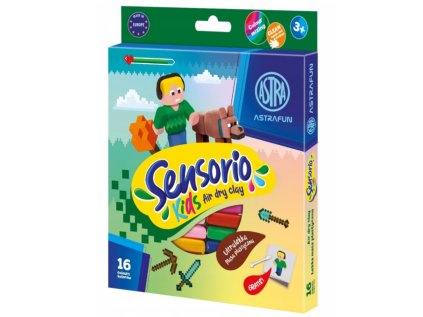 modelovacia hmota air dry clay sensorio kids pixel 16 farieb 336124023