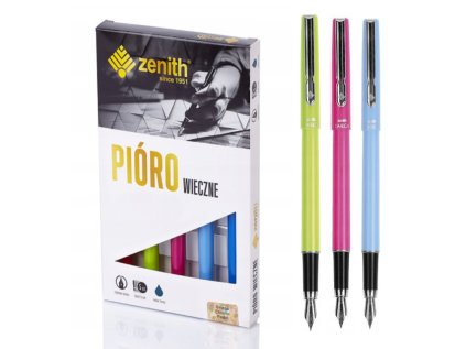 plniace pero na atramentove bombicky zenit omega pastel mix farieb 10560500