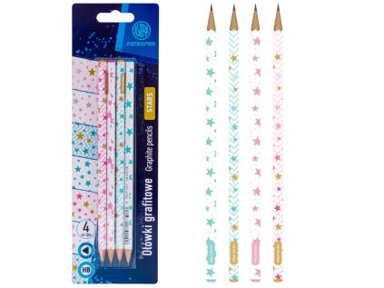 4ks obycajna hb ceruzka astrapen stars blister 206023016
