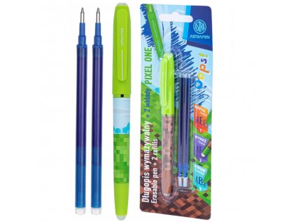 gumovatelne pero oops pixel one 06mm modre 2 naplne blister mix farieb 201023016