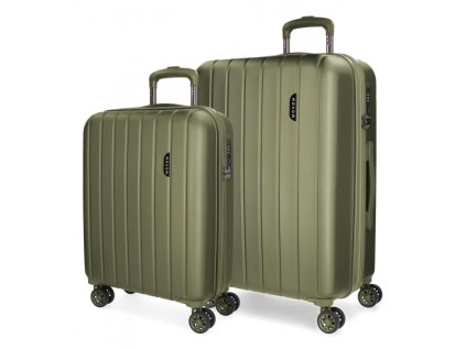 movom wood khaki sada luxusnych abs cestovnych kufrov 65cm 55cm 531896a