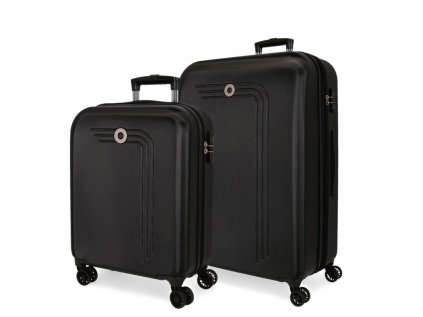 sada luxusnych abs cestovnych kufrov movom riga black 70cm 55cm 5999561
