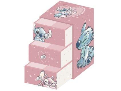 detska komodka so zasuvkami lilo stitch ruzova 95715 cm wd17516