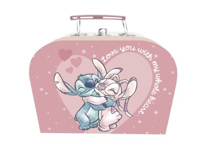 detsky kartonovy kufrik lilo stitch ruzovy 19147 cm wd171517