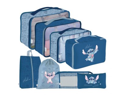 sada cestovnych organizerov lilo stitch 8 dielna modra wd16714