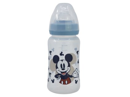 dojcenska antikolikova flasa mickey mouse baby blue 240ml 10402