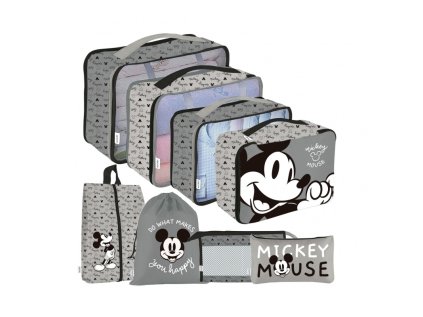 sada cestovnych organizerov mickey mouse 8 dielna siva wd16712