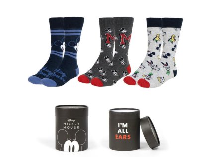 univerzalne ponozky mickey mouse darcekove balenie sada 3ks velkost 36 43 2900002451