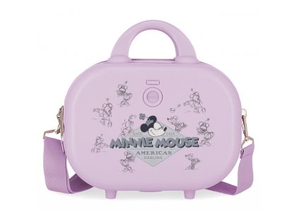 abs cestovny kozmeticky kufrik minnie mouse happines lila 21x29x15cm 9l 3663923
