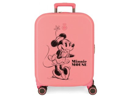 abs cestovny kufor minnie mouse happines coral 55x40x20cm 37l 3668622 small exp