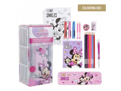 kreativny set minnie mouse omalovanky pastelky samolepky blok 2700000838